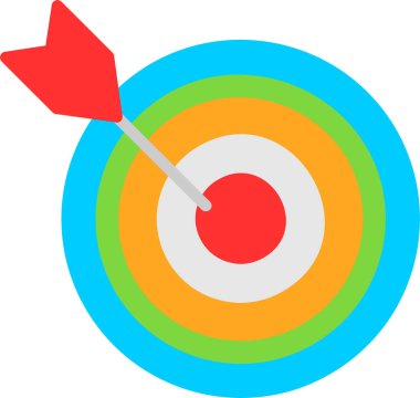 Hedef. Web simgesi basit illüstrasyon