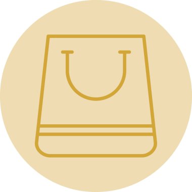 Alışveriş poşeti simgesi, vektör illüstrasyonu