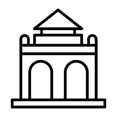 Bina. Web simgesi basit illüstrasyon