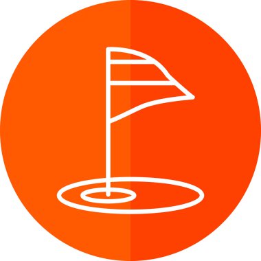 Bir bayrak simgesinin vektör illüstrasyonu