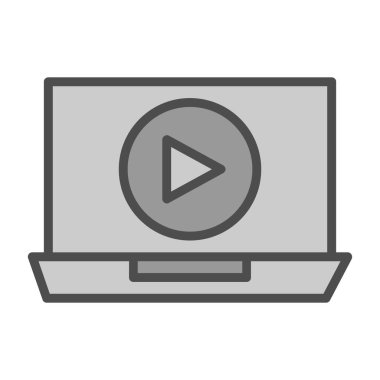 video oynatıcı vektör düz simge