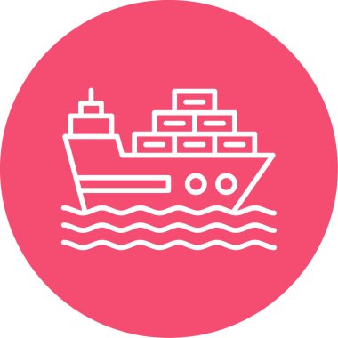 Gemi simgesi vektör illüstrasyonu 