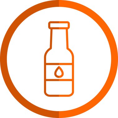 Soda şişesi simgesi, vektör illüstrasyonu 