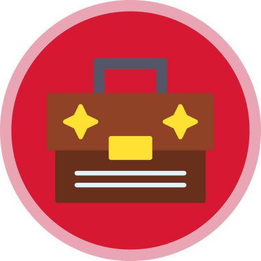 Bavul. Web simgesi basit illüstrasyon 