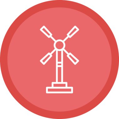 Yel değirmeni simgesi, vektör biçimi