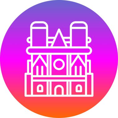 Kilise Binası kutsal kişilerin resmi, vektör çizim