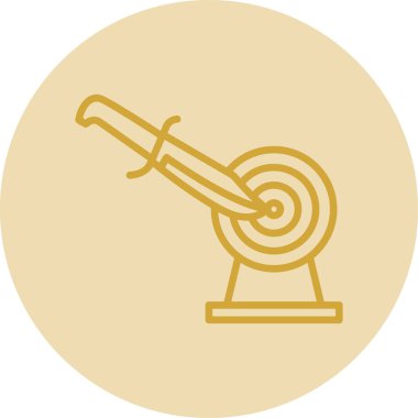 Bıçak fırlatma simgesi, vektör çizimi   