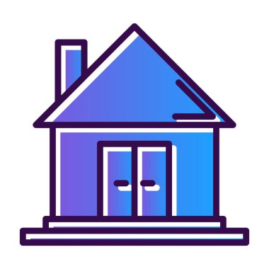 Ev vektör tasarımı. Ev düz simgesi 