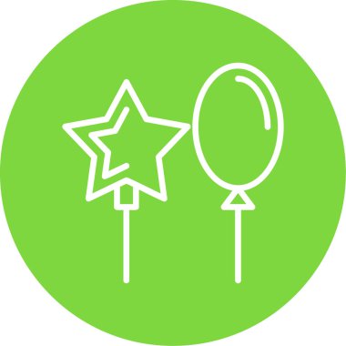 Balonlar. Web simgesi basit illüstrasyon  