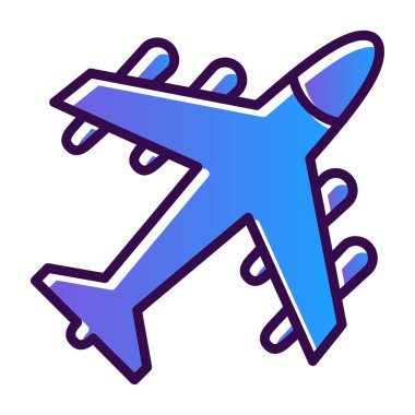 uçak ikonu vektör illüstrasyonu 