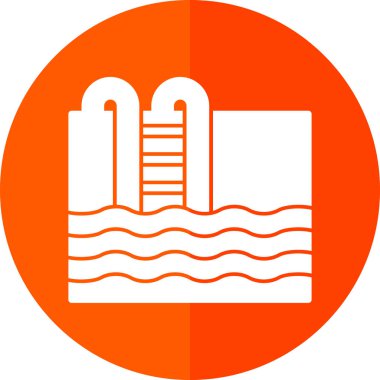 Havuzu web simgesi, vektör çizim 