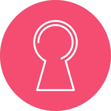 Anahtar deliği. Web simgesi vektör illüstrasyonu