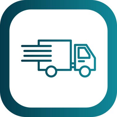 teslimat veya kargo kamyonu simgesi 