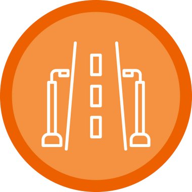 Yol simgesi, vektör illüstrasyonu