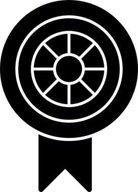 Siyah ve beyaz simgesinin vektör illüstrasyonu