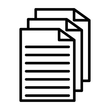 Belge simgesinin vektör illüstrasyonu 