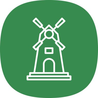 Yel değirmeni simgesi, vektör biçimi