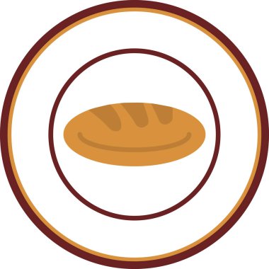 Ekmek. Web simgesi basit illüstrasyon                