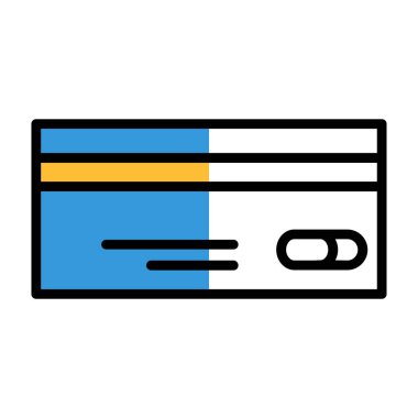 Kredi kartı simgesi, vektör illüstrasyonu