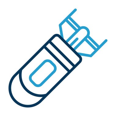 Uçak bombası ikonu vektör illüstrasyonu