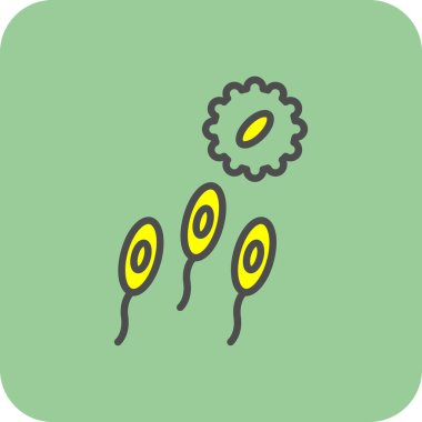 bakteri simgesi vektör illüstrasyonu