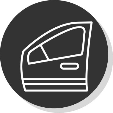 Araba kapısı. Web simgesi basit illüstrasyon