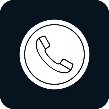 telefon ahizesi simgesi, vektör çizimi basit tasarım