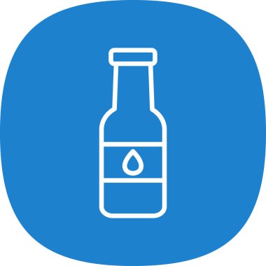 Soda şişesi simgesi, vektör illüstrasyonu 