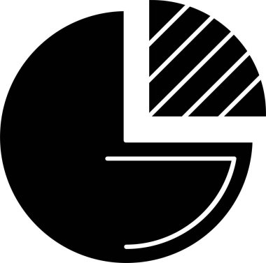 Pasta grafiği simgesinin vektör çizimi 