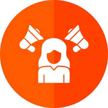 Kadın. Web simgesi vektör illüstrasyonu