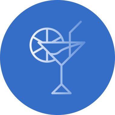 Kokteyl. Web simgesi basit illüstrasyon