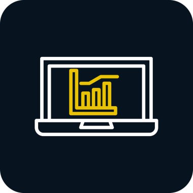 analitik web simgesi, vektör illüstrasyonu