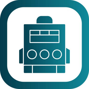 sırt çantası simgesi, grafik tasarımı, vektör illüstrasyonu 