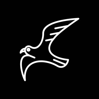 Martı. Web simgesi basit illüstrasyon 