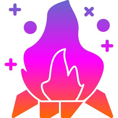 Şenlik ateşi. Web simgesi basit tasarım