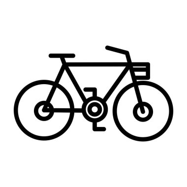 bisiklet düz simgesi, vektör illüstrasyonu