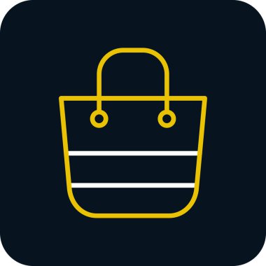 Alışveriş poşeti simgesi soyut bir grupta izole edildi