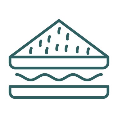 Sandviç. Web simgesi basit illüstrasyon           