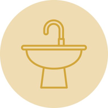 Tuvalet simgesinin vektör illüstrasyonu