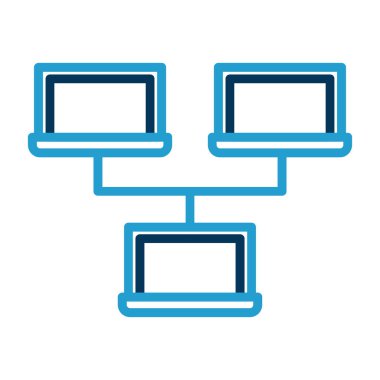 Yerel ağ simgesi, vektör illüstrasyonu basit tasarım