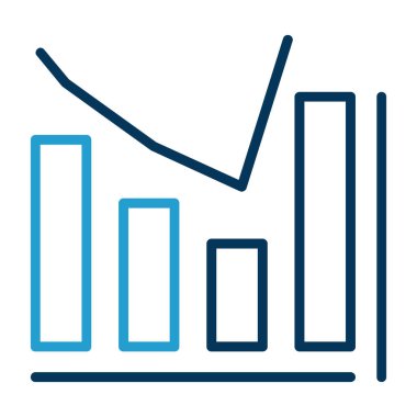 Bar grafik simgesinin vektör illüstrasyonu 