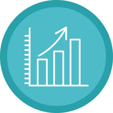 İş grafiği. Grafik düz simgesi