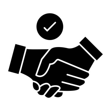 Şeffaf bir arkaplanda el sıkışma vektör çizimi. Birinci kalite semboller. Konsept ve grafik tasarım için ince çizgi simgesi.