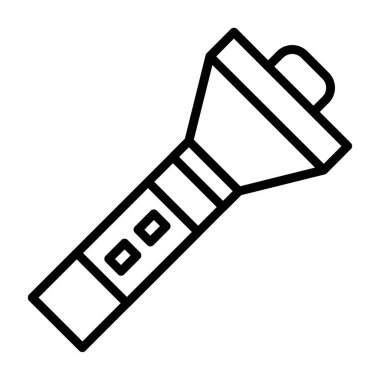 fener ikonu vektörü. İnce çizgi işareti. izole edilmiş sınır sembolü çizimi