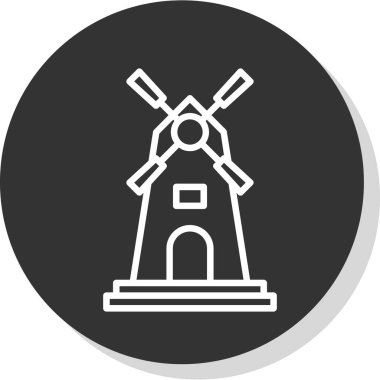 Yel değirmeni simgesi, vektör biçimi