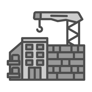 Endüstriyel Bina simgesini, anahat stili