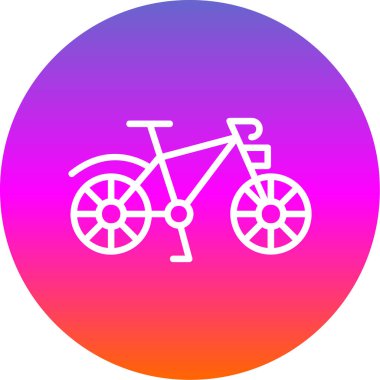 Bisiklet yassı simgesinin vektör illüstrasyonu