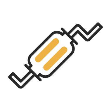 Egzoz borusu sistemi vektör simgesini özetliyor. Sembol, logo