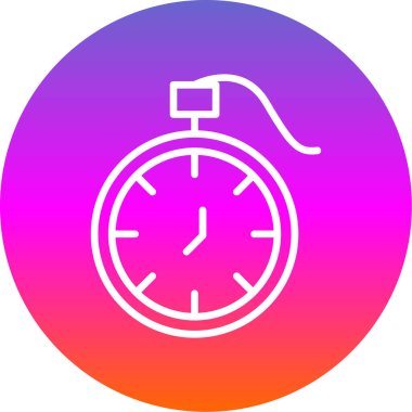 Cep saati simgesi, vektör illüstrasyonu 