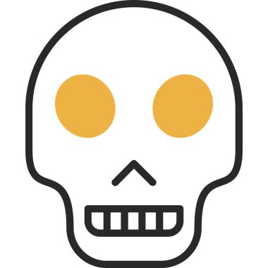 Kafatası. Web simgesi basit illüstrasyon